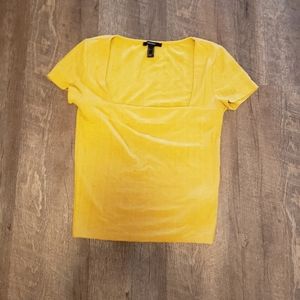 forever 21 yellow/mustard shirt